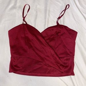 red wrap crop top!